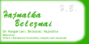 hajnalka beleznai business card